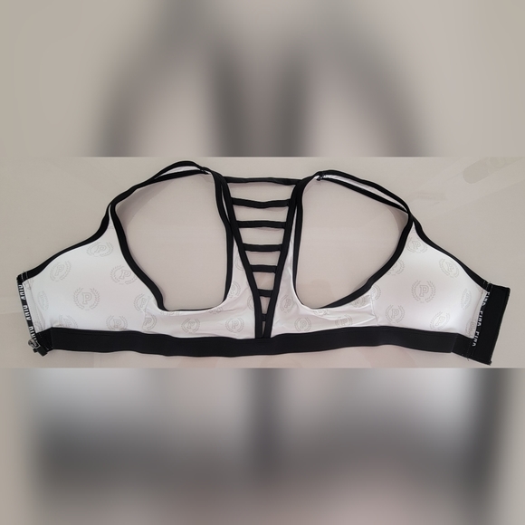 Pink Victoria Secret Sport Bra Black White - Picture 3 of 4